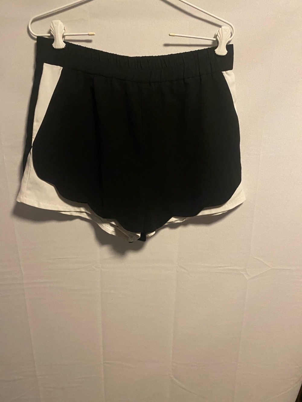 Aqua Black and White Athletic Shorts